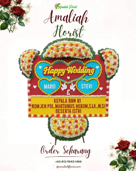 Papan Bunga Pernikahan Sesepan